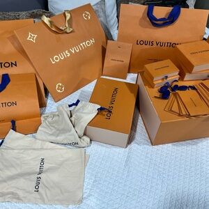 LOUIS VUITTON Shopping Tote Bag 
Authentic Empty Paper Gift Bags.  & Boxes